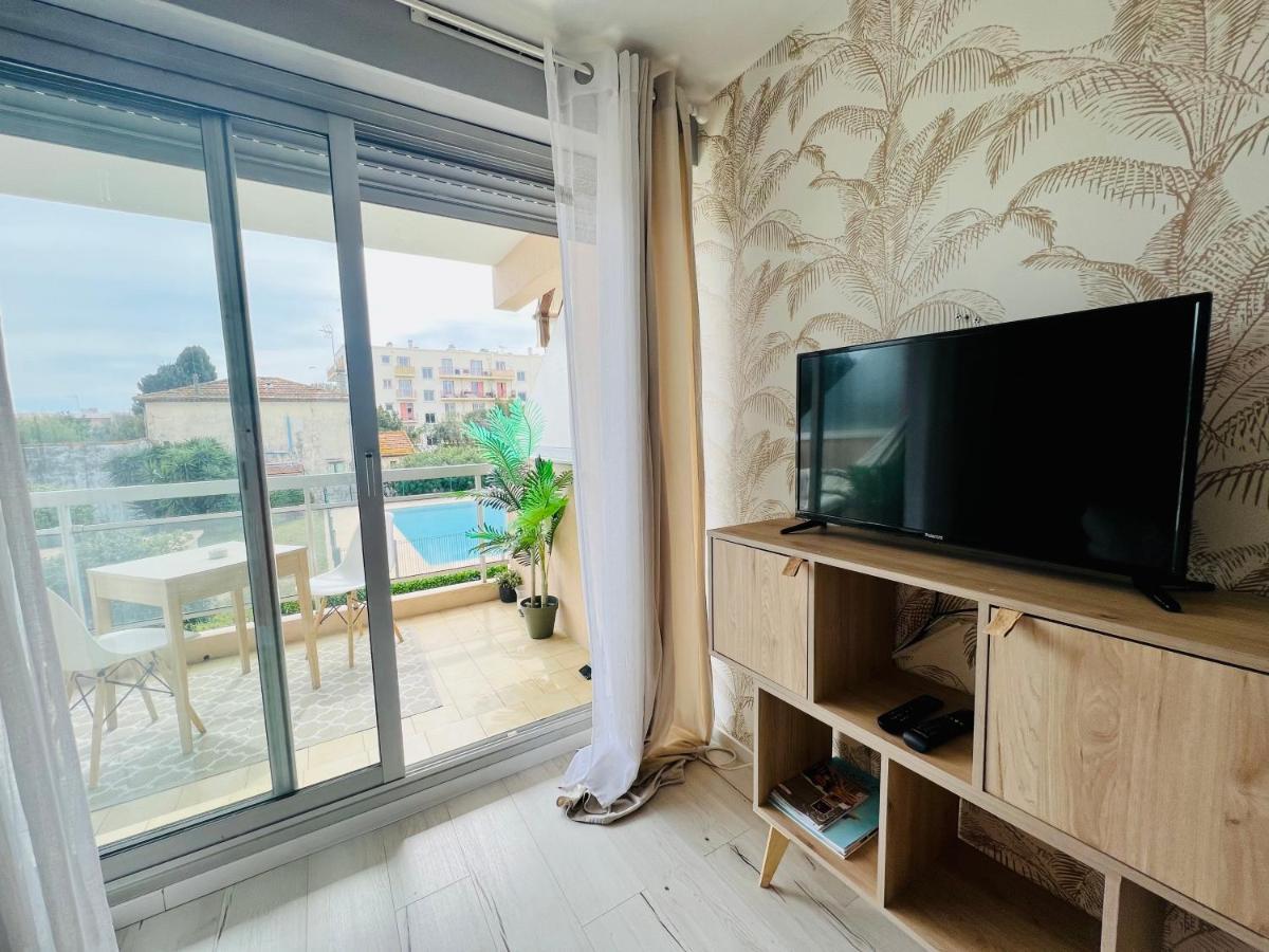 Les Palmiers - Appartement Avec Piscine Proche Plages - Wifi Et Clim Антиб Екстериор снимка