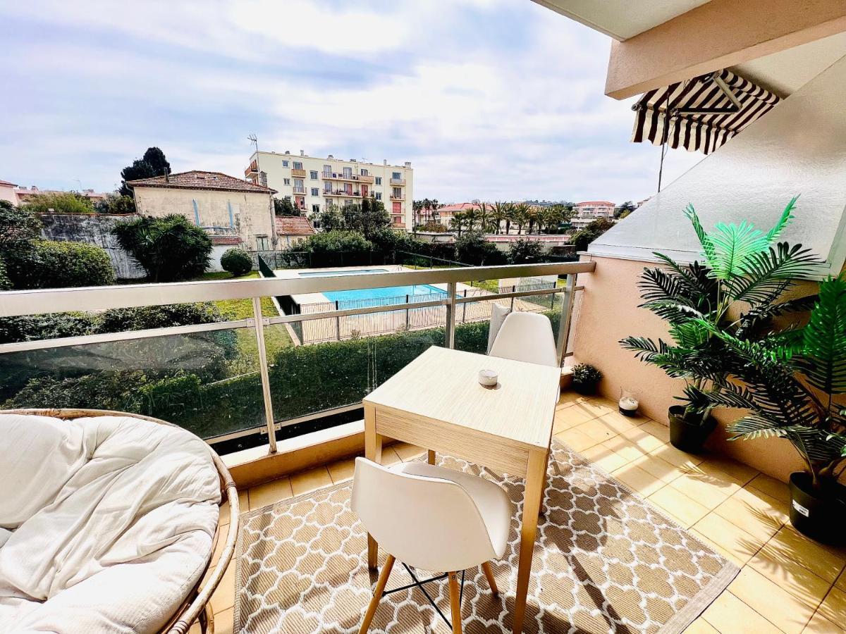 Les Palmiers - Appartement Avec Piscine Proche Plages - Wifi Et Clim Антиб Екстериор снимка