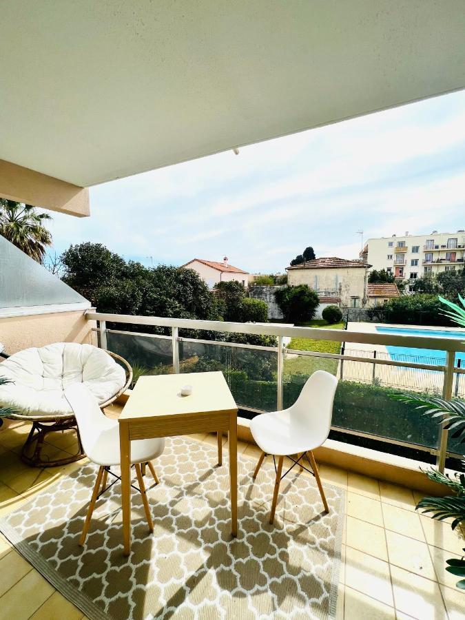 Les Palmiers - Appartement Avec Piscine Proche Plages - Wifi Et Clim Антиб Екстериор снимка