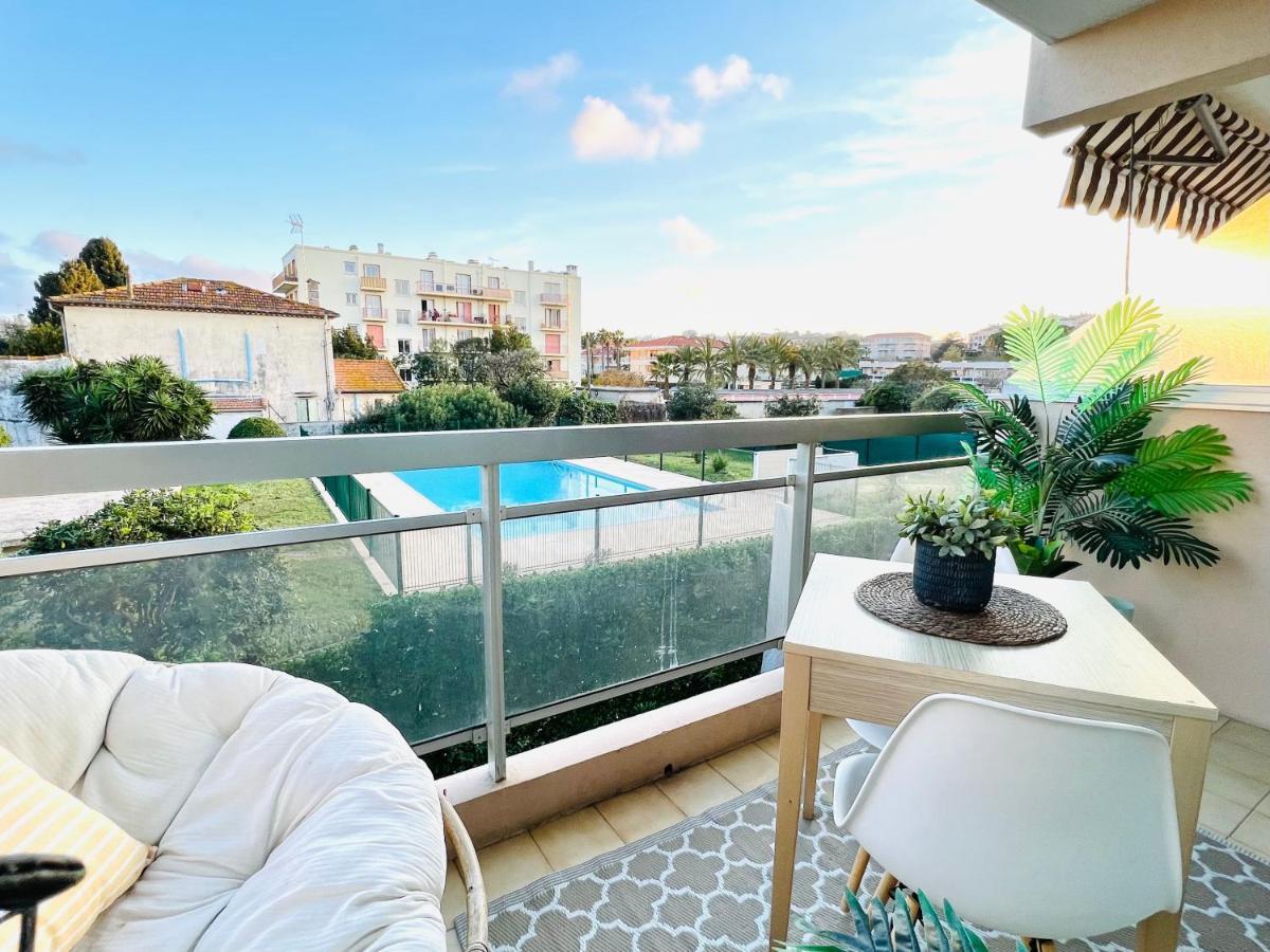 Les Palmiers - Appartement Avec Piscine Proche Plages - Wifi Et Clim Антиб Екстериор снимка